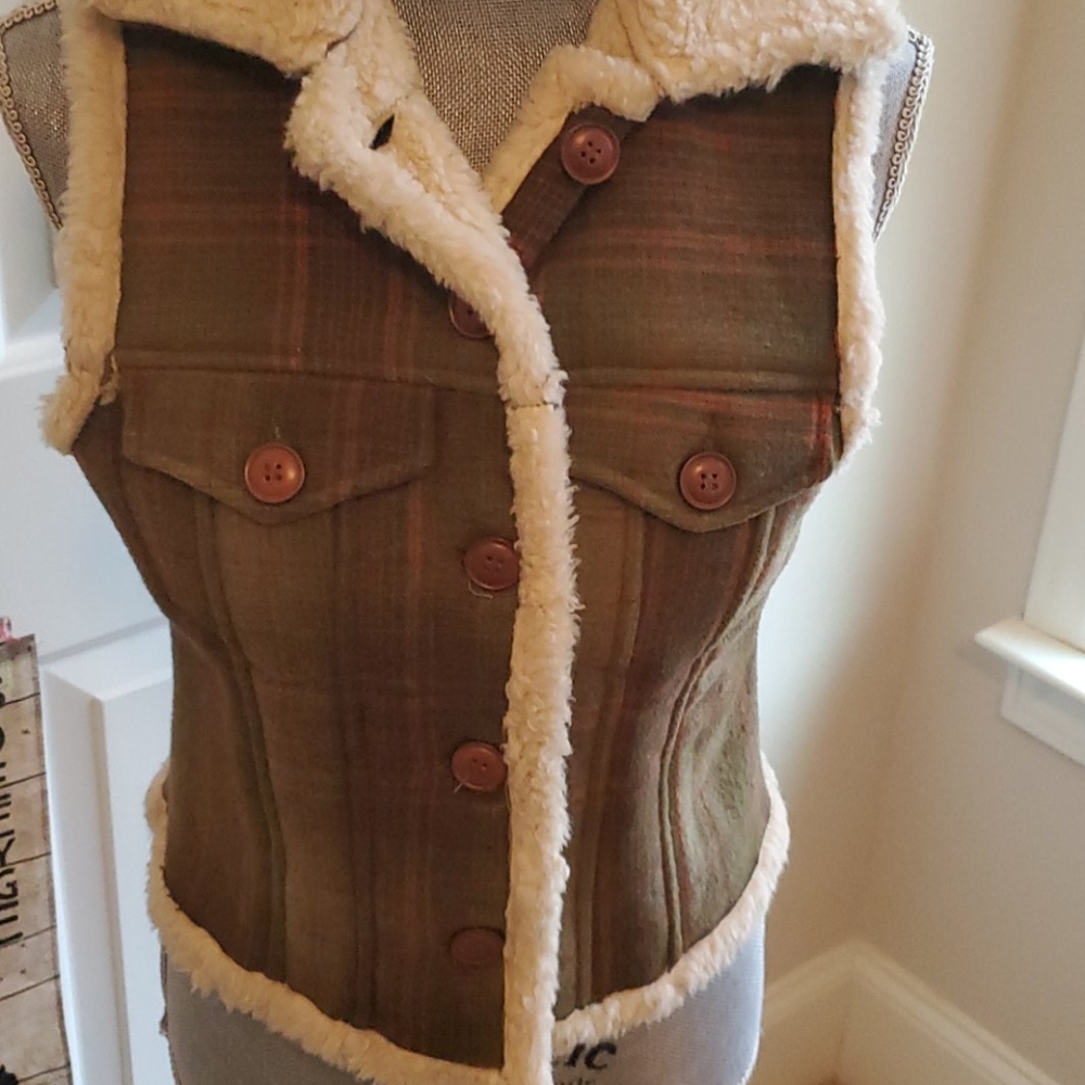 women's med baxis & baxis wool blend vest - Picture 1 of 4